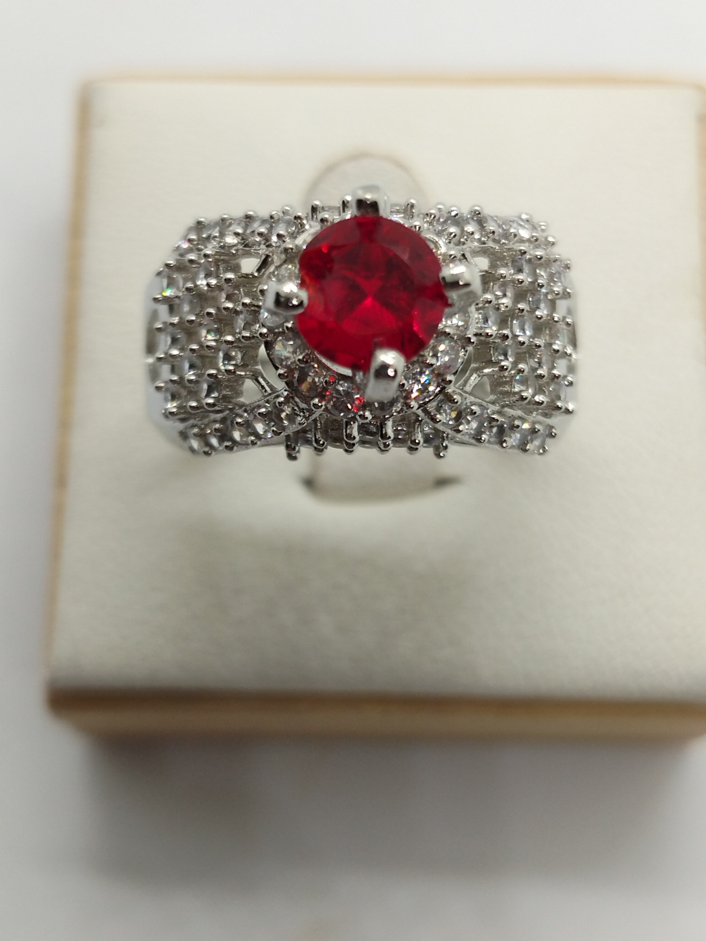 H&A Jewellery One Carat Silver Rhodium Plated Ring