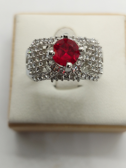 H&A Jewellery One Carat Silver Rhodium Plated Ring