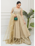 Allure By IH Lehr Chiffon Embroidered Lehenga-Oat