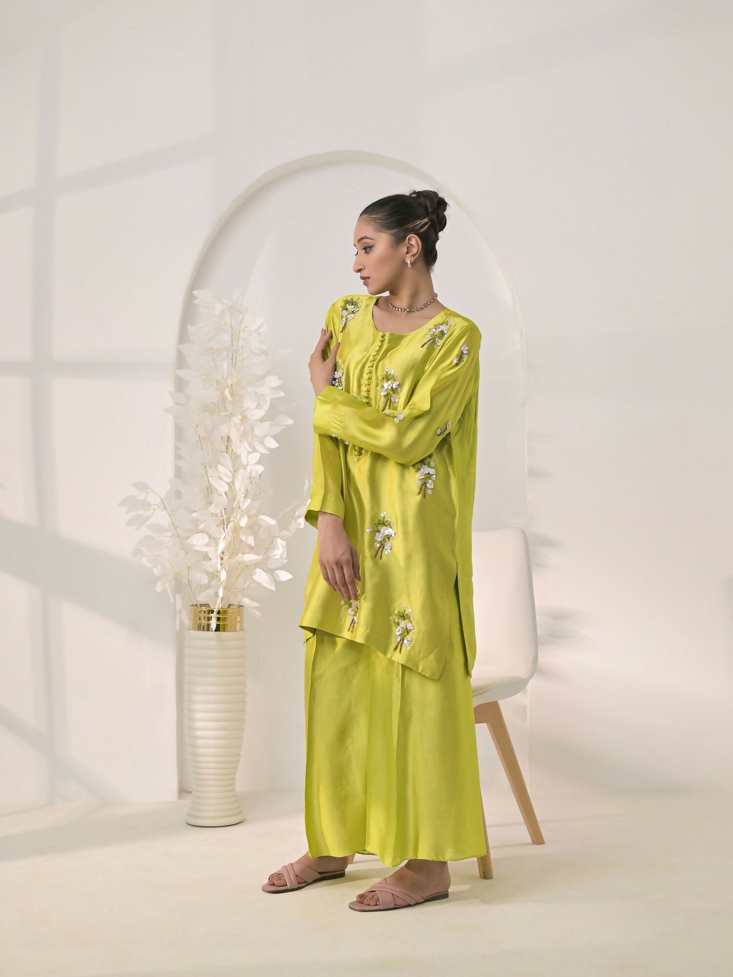 Ruby's Couture The Luxe Edit Sheesha Silk Embellished Stitched 2-Piece Suit-Shahnoor