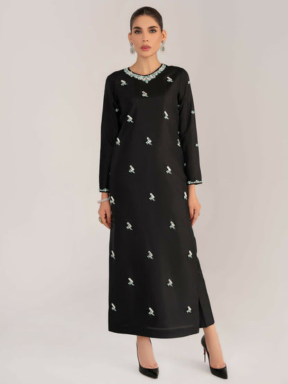 Allure By IH Raw Silk Embellished Stitched 3-Piece Suit-Mia