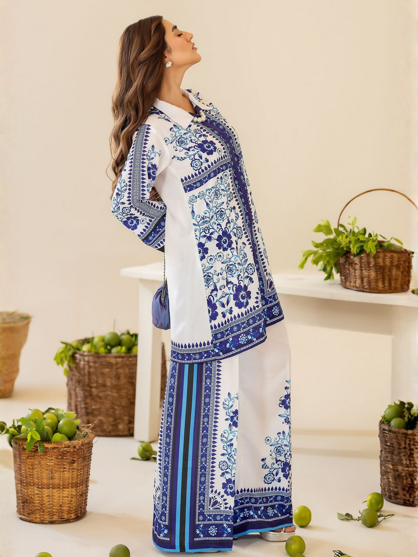 Panache Apparel Crepe De Luxe Crepe Printed Co-Ord Set-Oriel