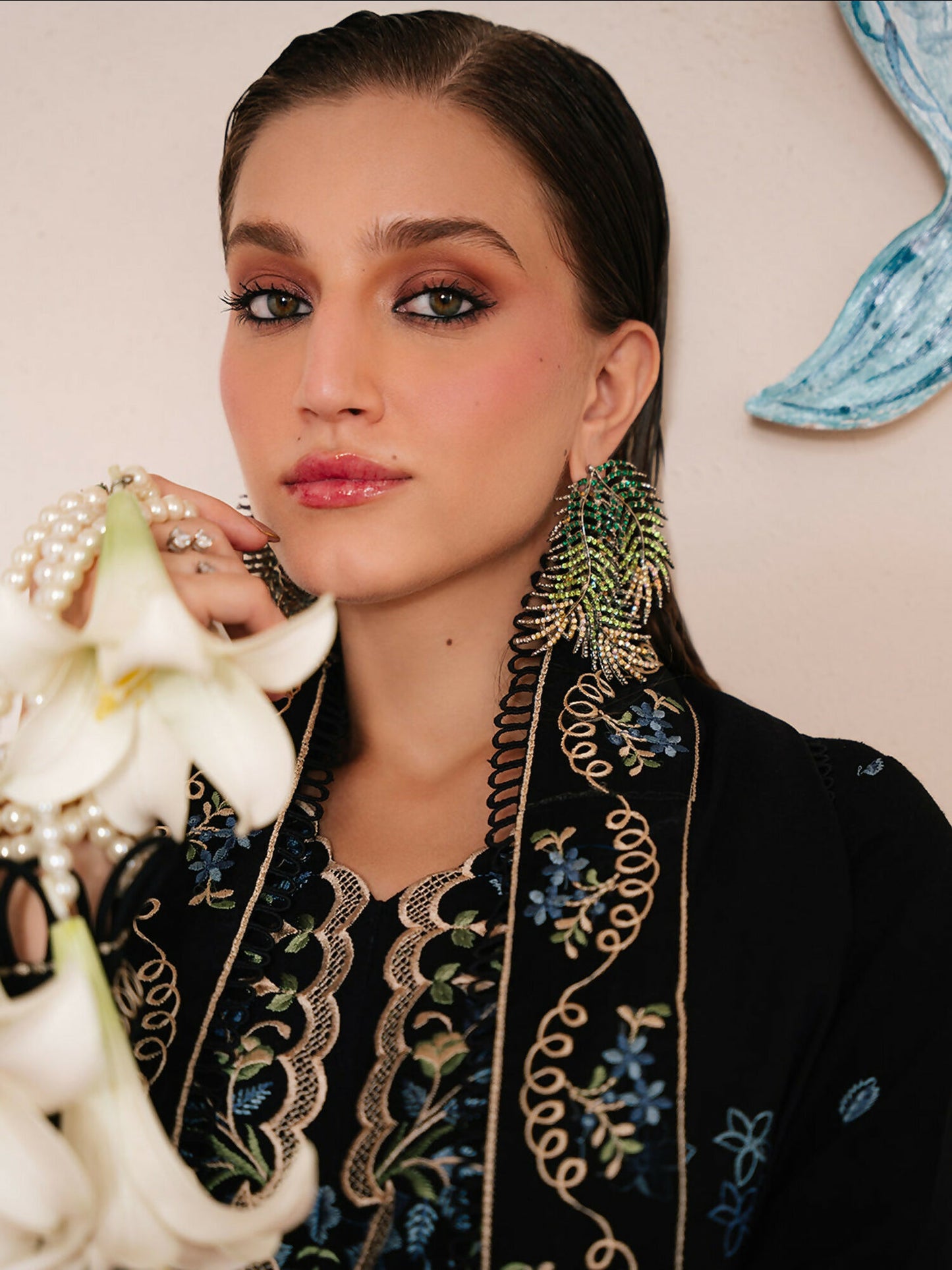 Mahnur Secret Garden Karandi Embroidered Stitched 3-Piece Suit–SG-011