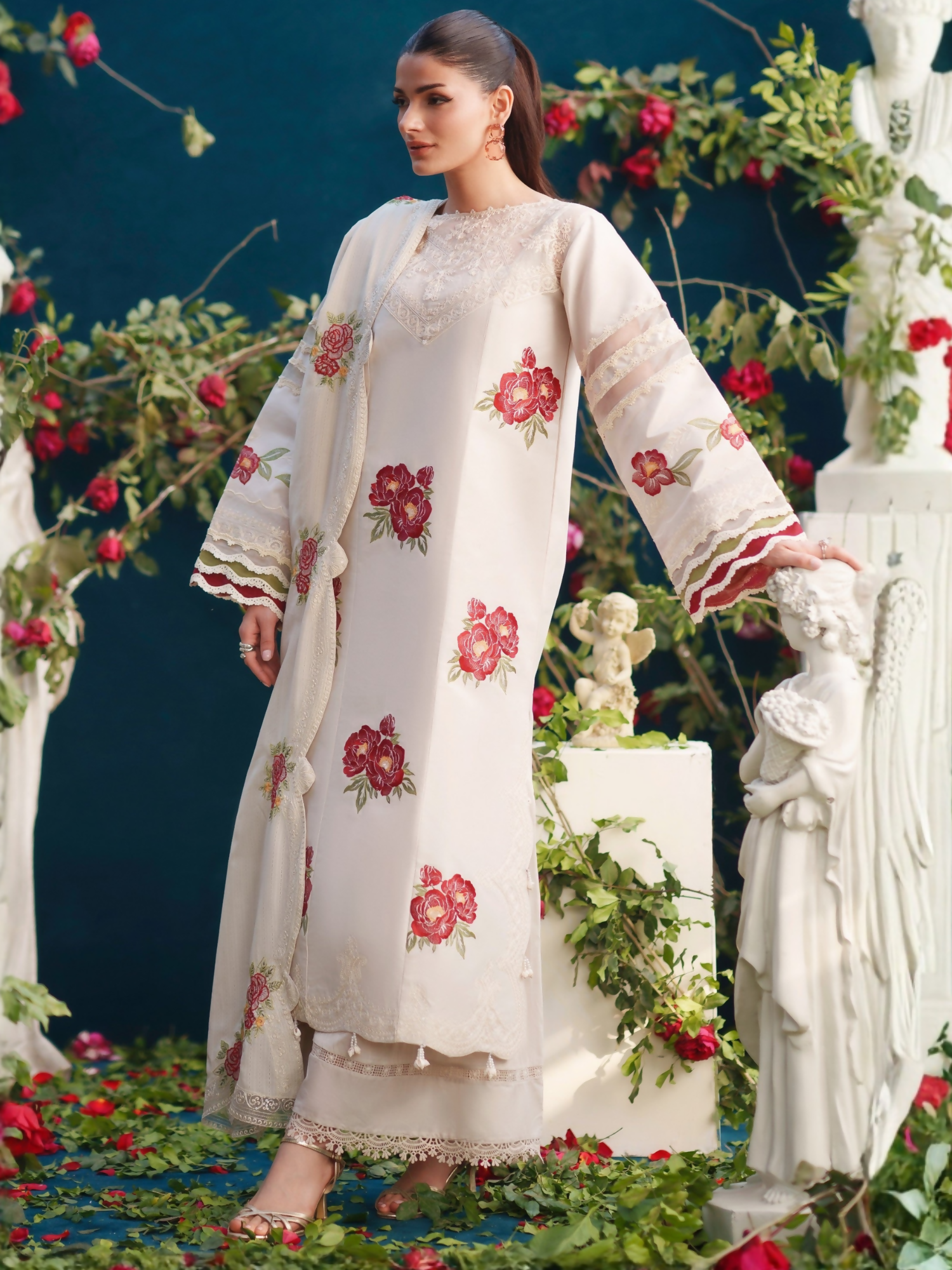 Parishay Summer Queen Lawn Embroidered Unstitched 3-Piece Suit-SQ-16