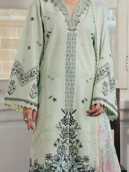 Afrozeh Day Break'26 Lawn Embroidered Unstitched 3-Piece Suit-Dewlit