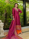 Farooq Hameed Studio Glass Silk Embroidered Stitched 3-Piece Suit-Nyra