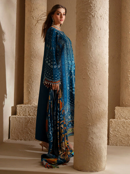 Binilyas Saqqara Kotrai Embroidered Stitched 3-Piece Suit-166-A
