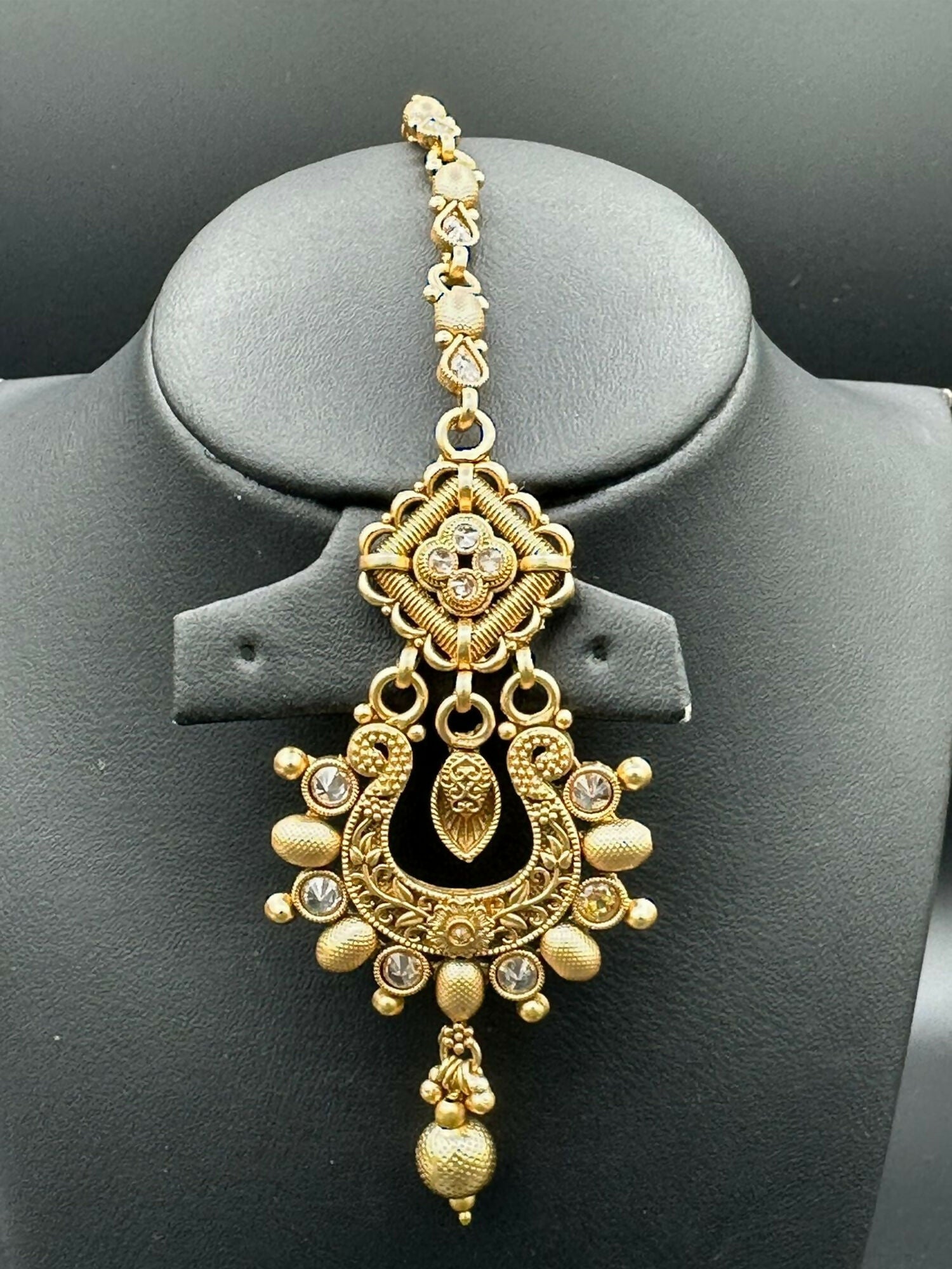 H&A Jewellery Indian Rajwari Gold Plated Maang Tikka
