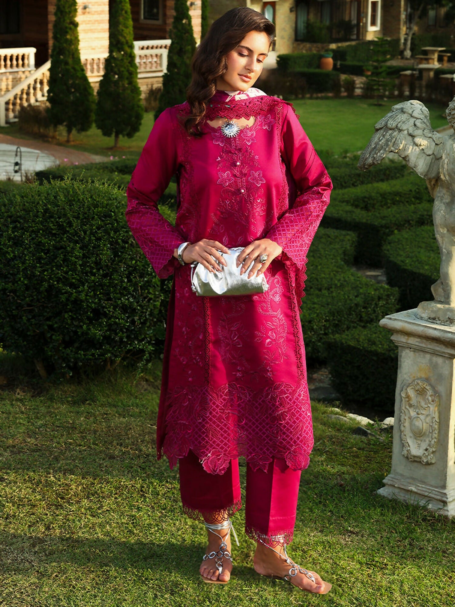 Rang Rasiya Florence Summer Edit'26 Lawn Embroidered Unstitched 3-Piece Suit-Miraal