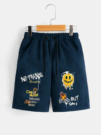 Jupiter Printed Graphic Terry Short-13393