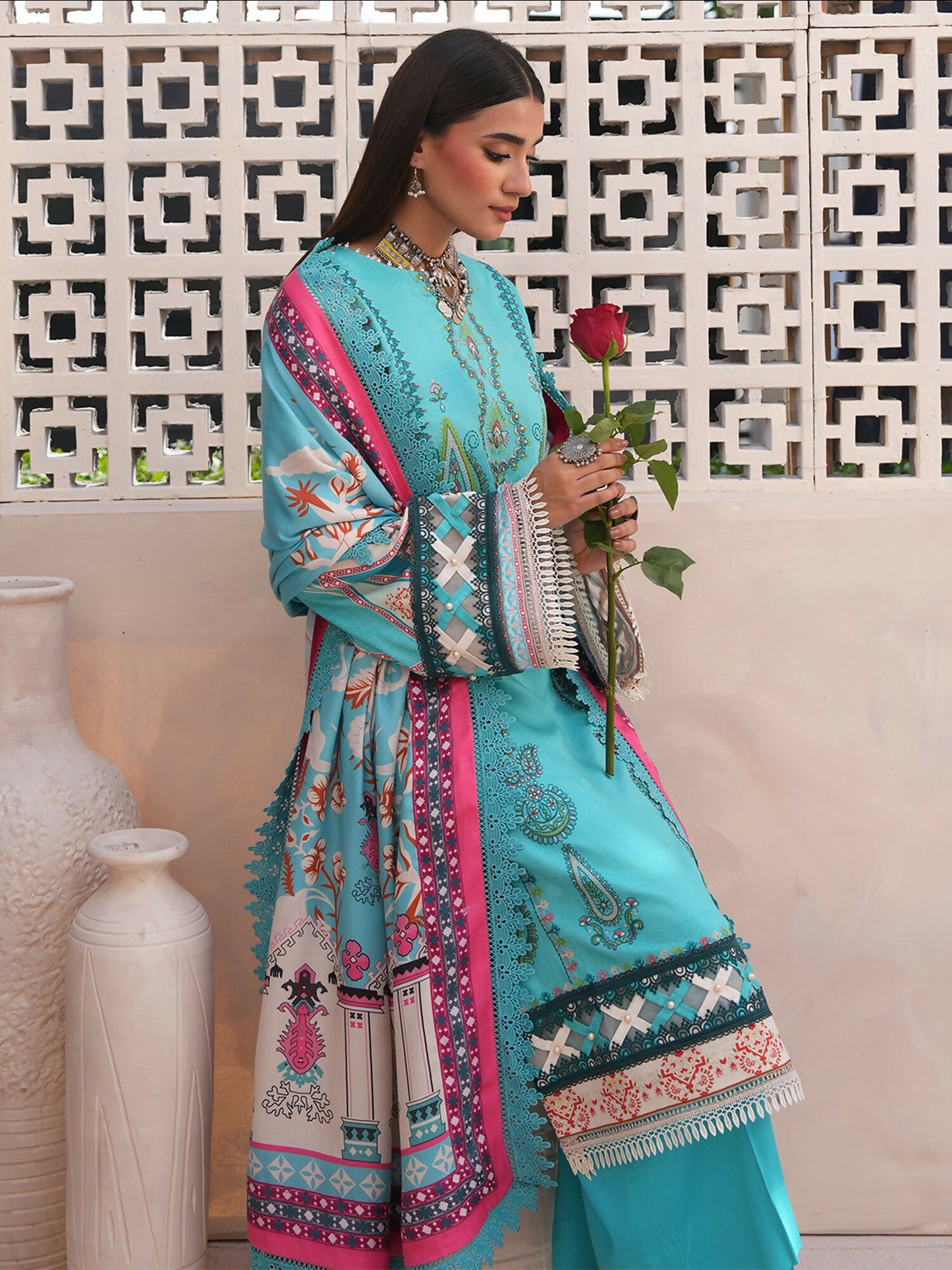 Binilyas Kotrai Embroidered Unstitched 3-Piece Suit-791-A