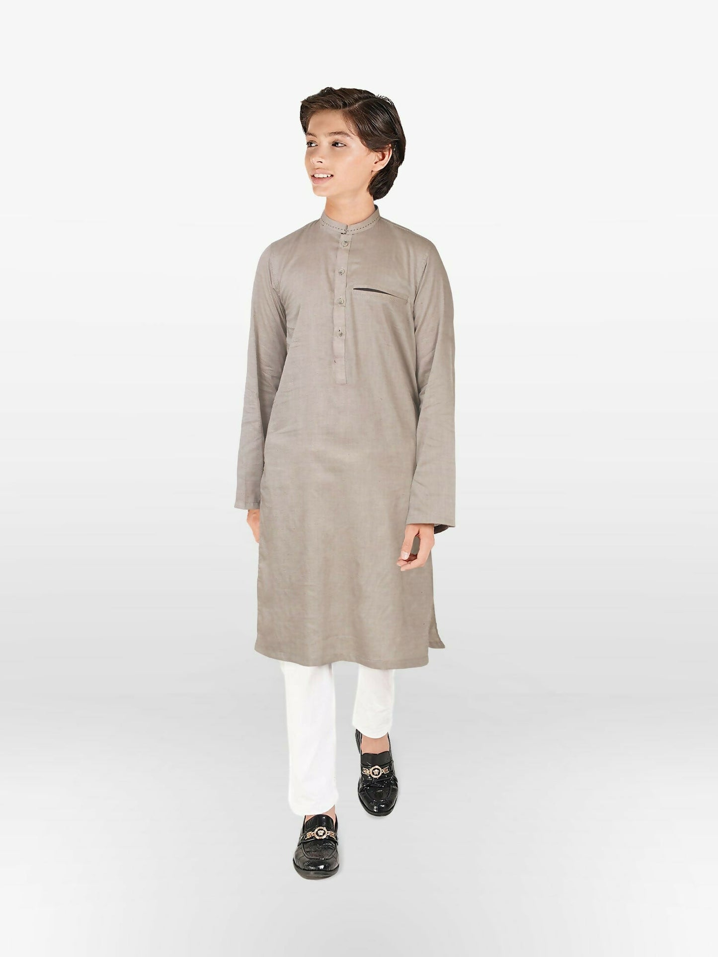 Velvour Boys Embroidered Stitched Kurta-VB194-A