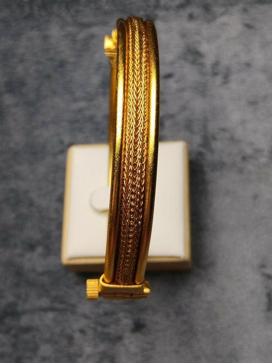 H&A Jewellery Gold Polished Openable Bangle