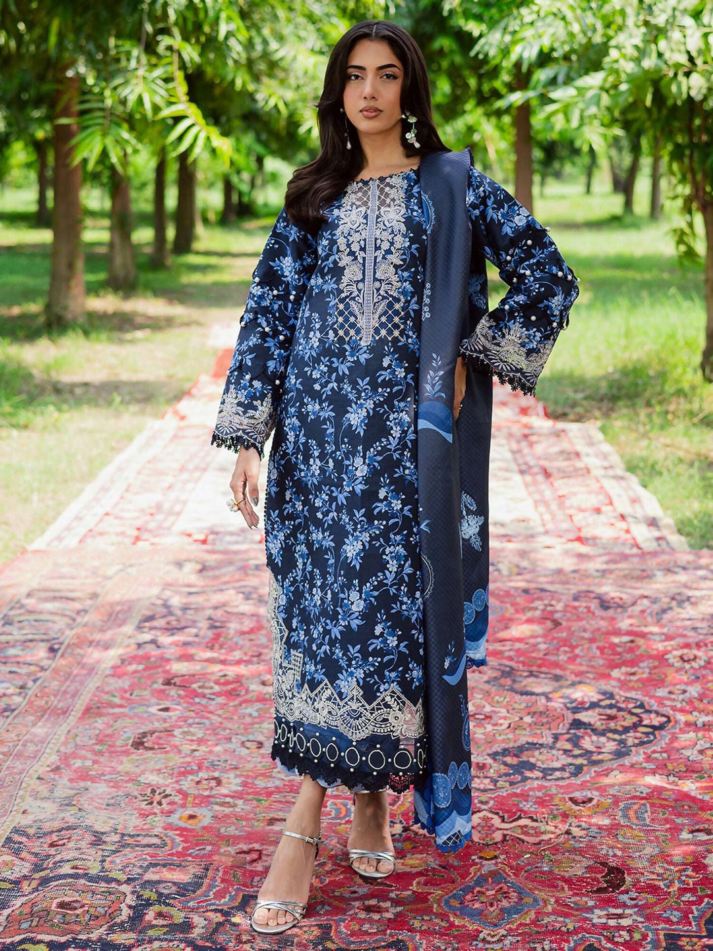 Parishay Rang e Sarma Khaddar Embroidered Stitched 3-Piece Suit-SAR-11