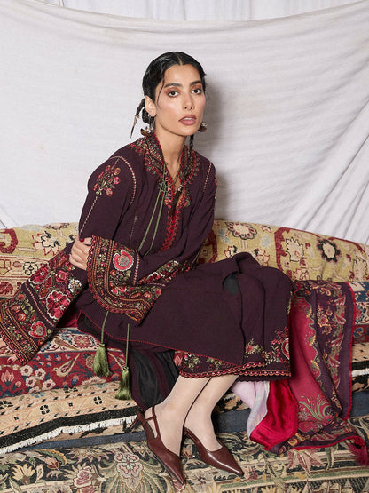 Jugnu by Hussain Rehar Karandi AW 25 - Edit III Embroidered Unstitched 3-Piece Suit-Bari