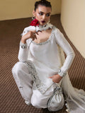 Hussain Rehar Pret SS'25 Raw Silk Embellished Stitched 3-Piece Suit-Swoon