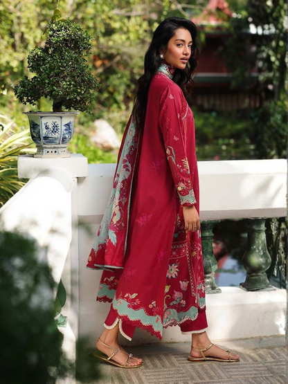 Qalamkar Qprints Lawn'26 Embroidered Unstitched 3-Piece Suit-AX-05-(A)-Brie