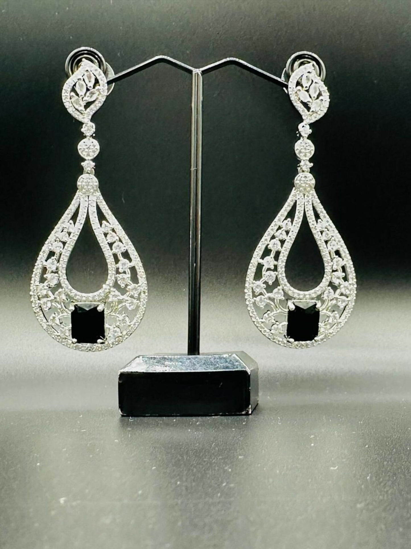 H&A Jewellery One Carat Silver Rhodium Plated Earrings