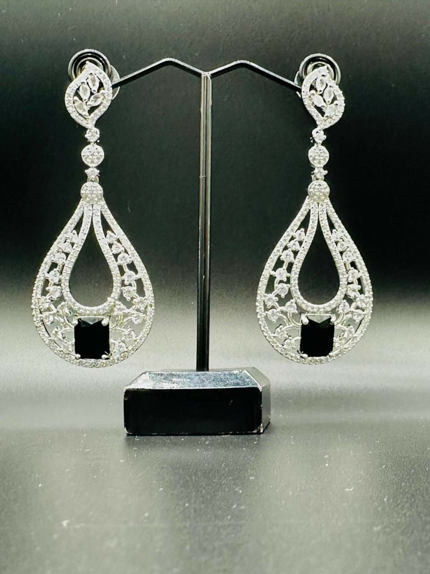 H&A Jewellery One Carat Silver Rhodium Plated Earrings