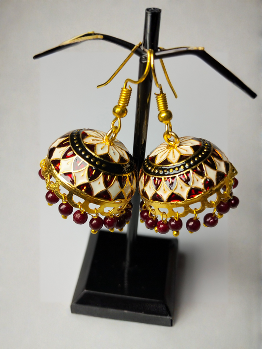 H&A Jewellery Jaipuri Jhumki Earrings