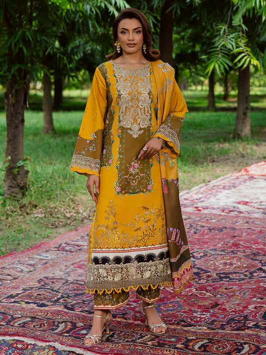 Parishay Rang e Sarma Khaddar Embroidered Stitched 3-Piece Suit-SAR-14