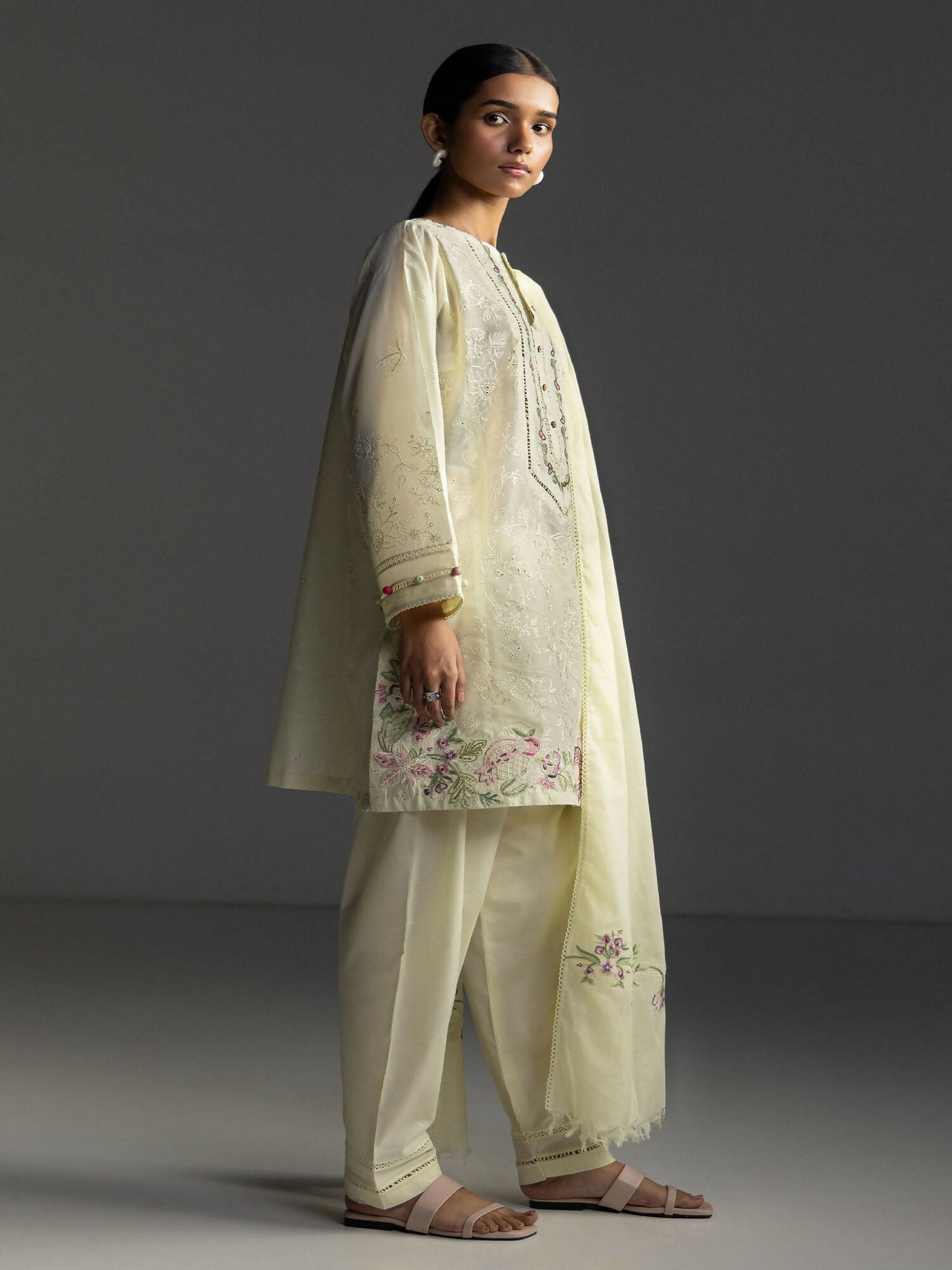 COCO by Zara Shahjahan Lawn'26 Embroidered Unstitched 3-Piece Suit-Liora-8B