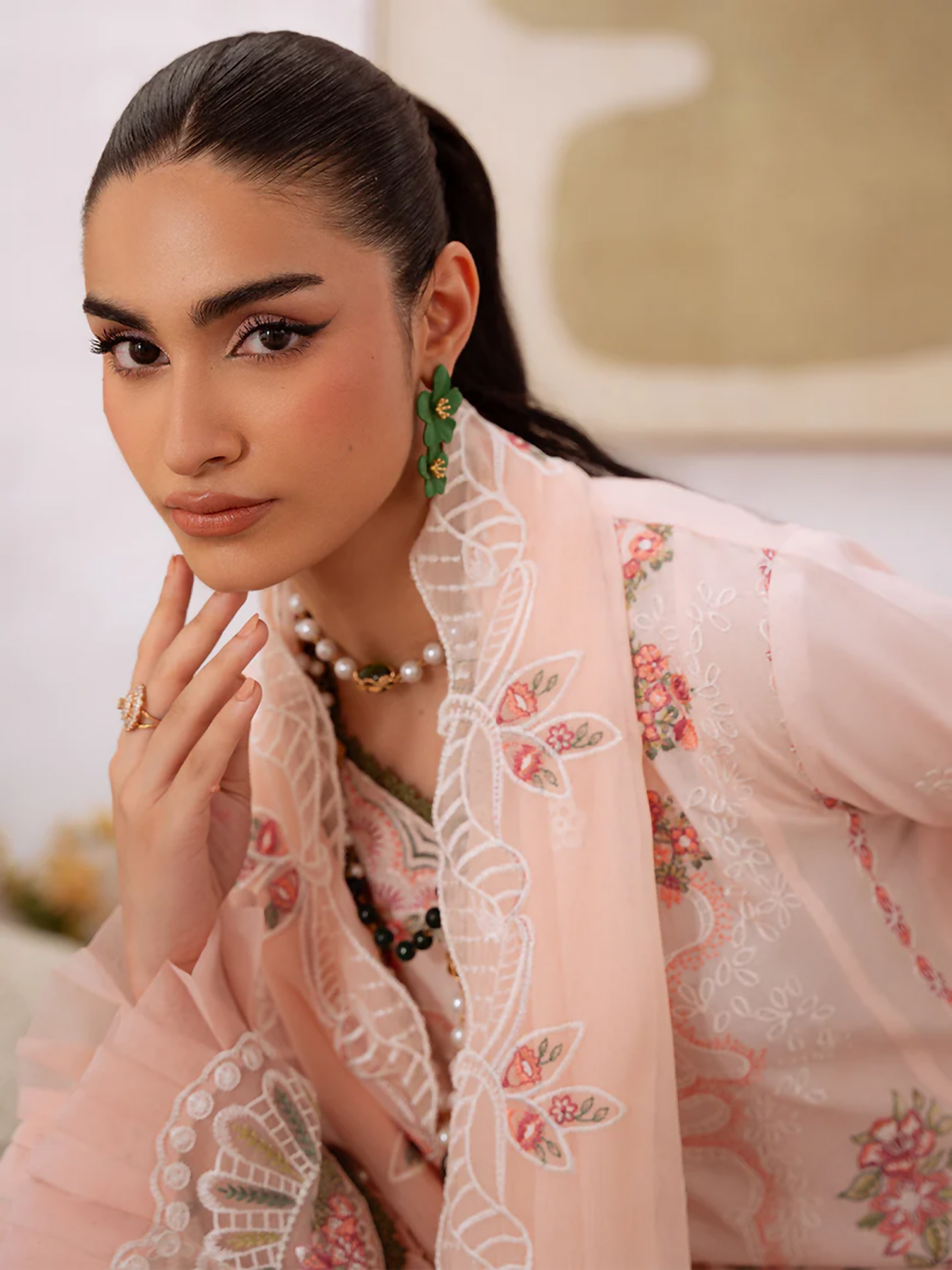Mahnur Shanaya Lawn Embroidered Unstitched 3-Piece Suit-SN-10