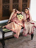 Hussain Rehar Karandi A/W'24 Embroidered Unstitched 3-Piece Suit-Lali