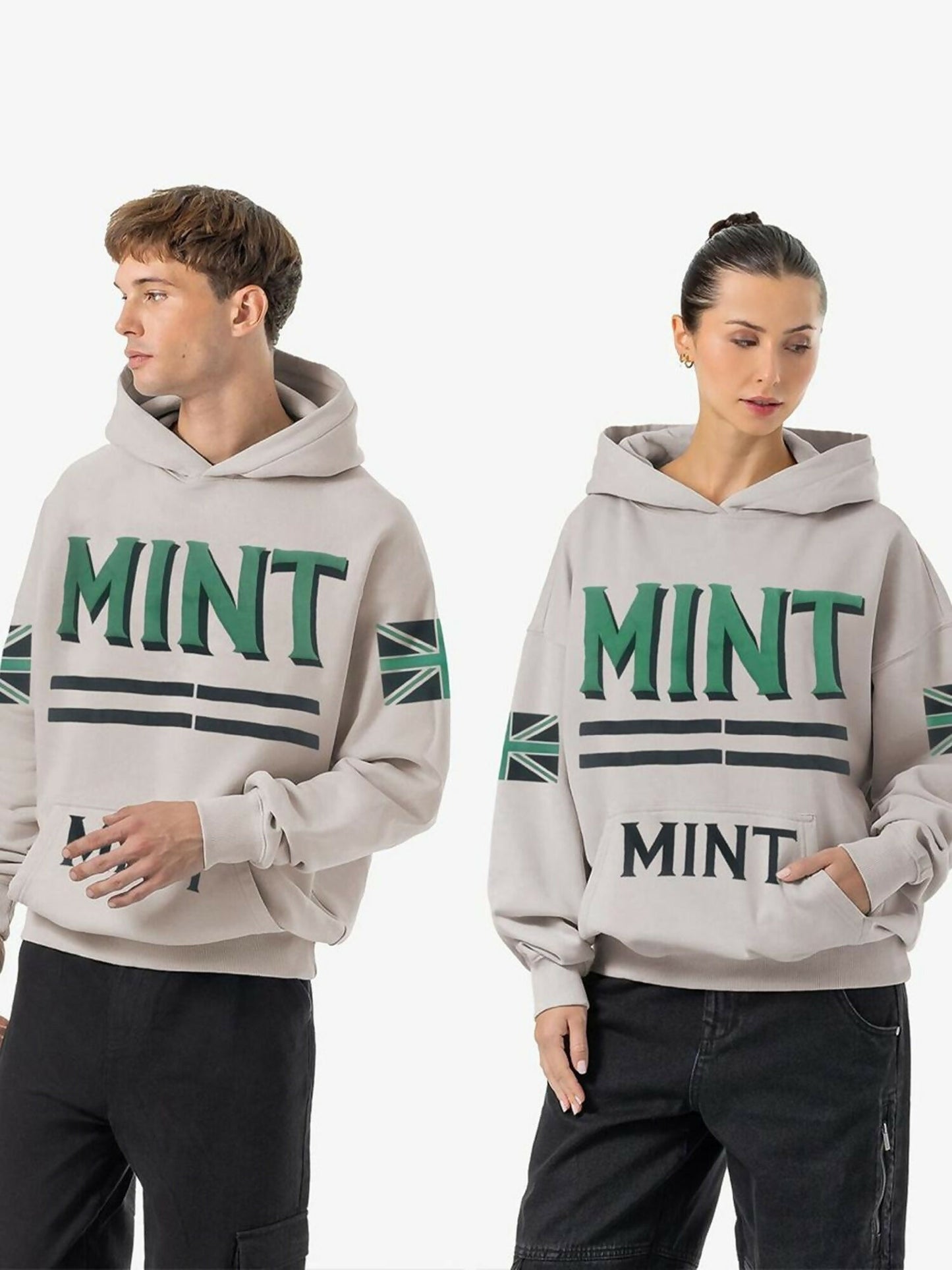 Jupiter Heavy GSM Mint Puff Printed Oversized Hoodie-14858