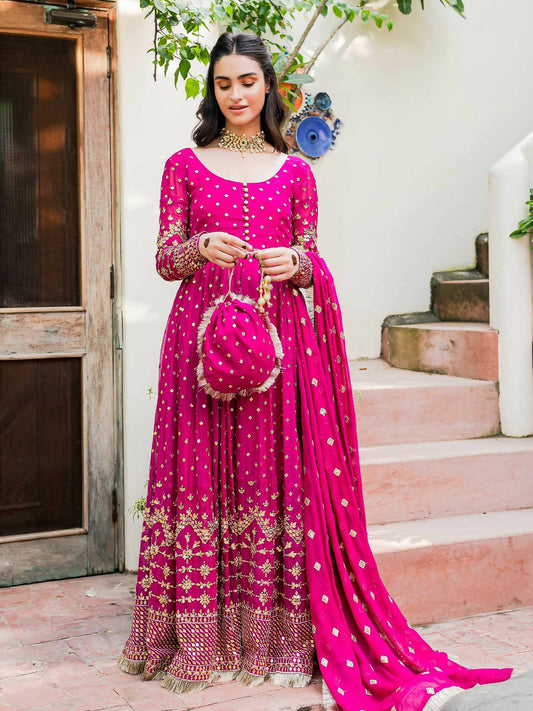 Allure By IH Luxe Formals Chiffon Embellished Pishwas-Mehak