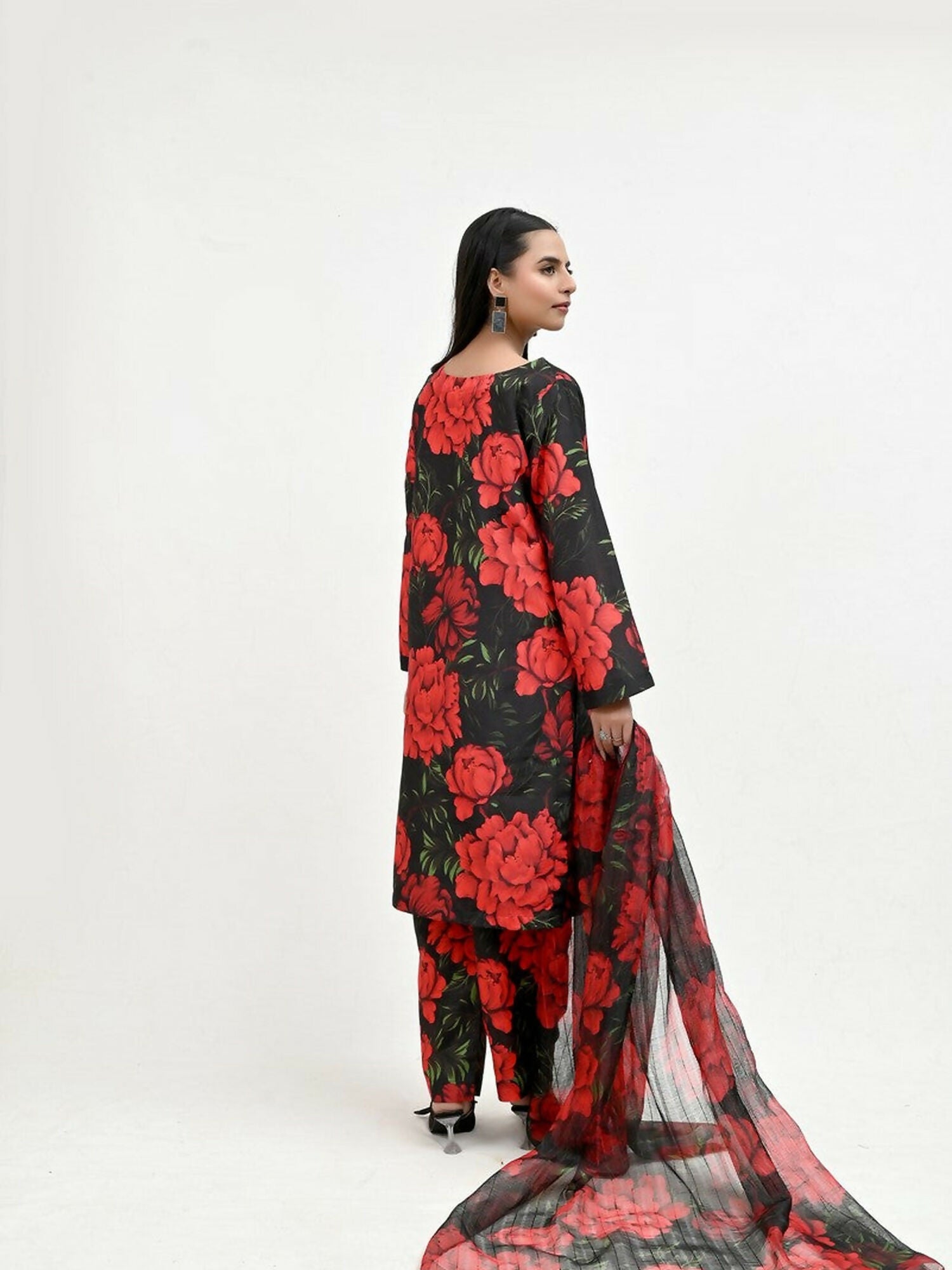 Imran Aftab Valentine's Day Raw Silk Printed Unstitched 3-Piece Suit-IAVD 06