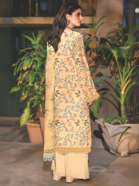 Cross Sketch Lawn Printed Unstitched 2-Piece Suit-Warda