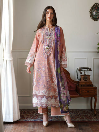 Mushq A Moi Luxury Lawn Embroidered Unstitched 3 Piece Suit Daisy Chain