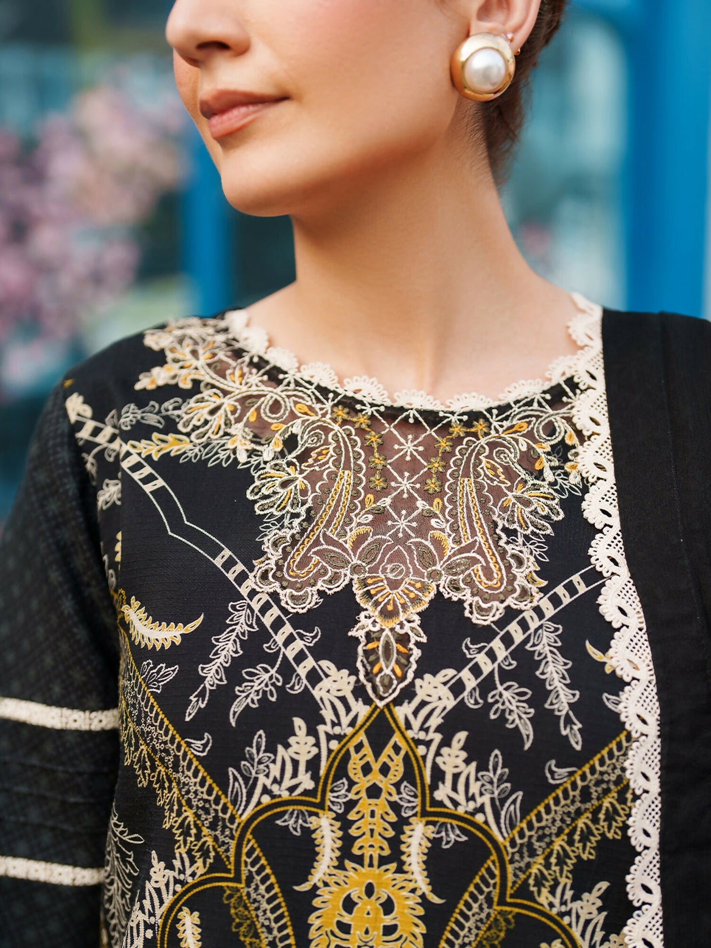 Parishay Ivy Bloom Viscose Embroidered Stitched 3-Piece Suit-IW-10