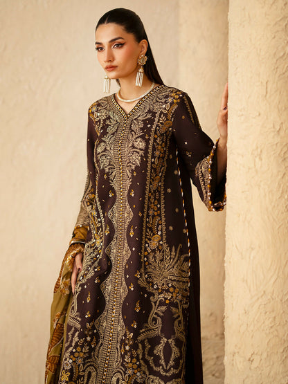 Binilyas Saqqara Kotrai Embroidered Stitched 3-Piece Suit-164-A