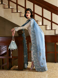 Hussain Rehar The Scent Luxury Pret SS'25 Raw Silk Embellished 3-Piece Suit-Virelle