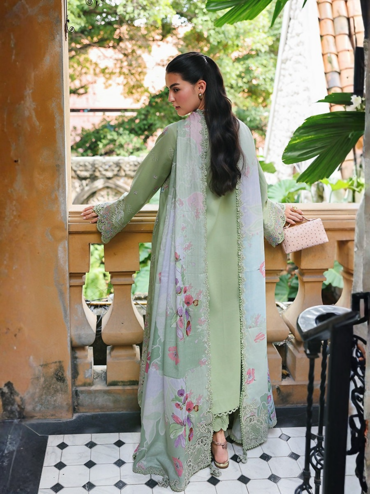 Qalamkar Qline Lawn Drop-1 Embroidered Unstitched 3-Piece Suit-RP-15-Rivah