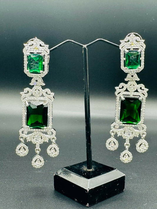 H&A Jewellery One Carat Silver Rhodium Plated Earrings