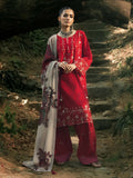 Hemstitch Lawn Embroidered Stitched 3-Piece Suit-Midnight Rose