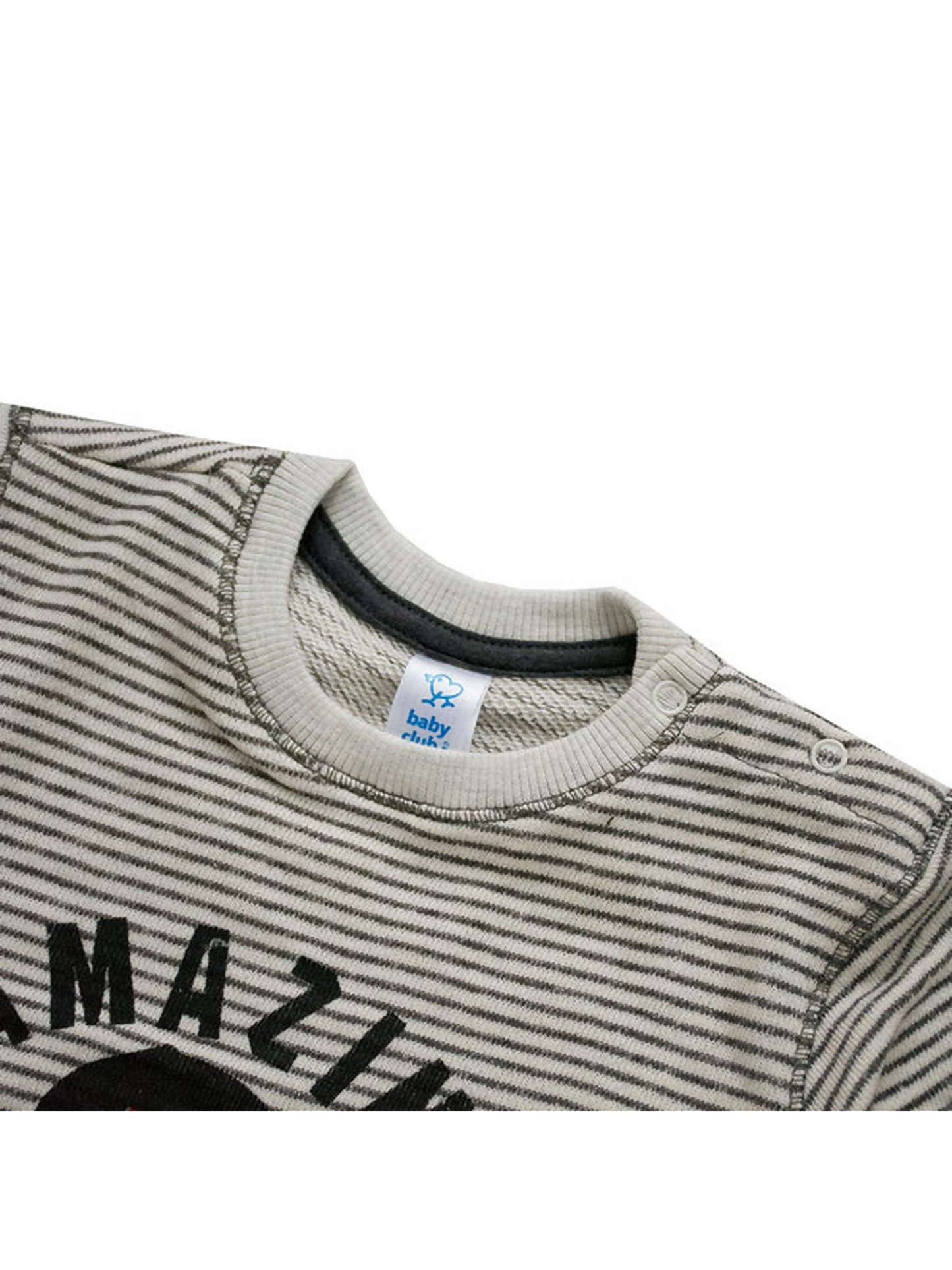 Funky Printed Baby Club Amazing Meow Striped Sweat Shirt-9081