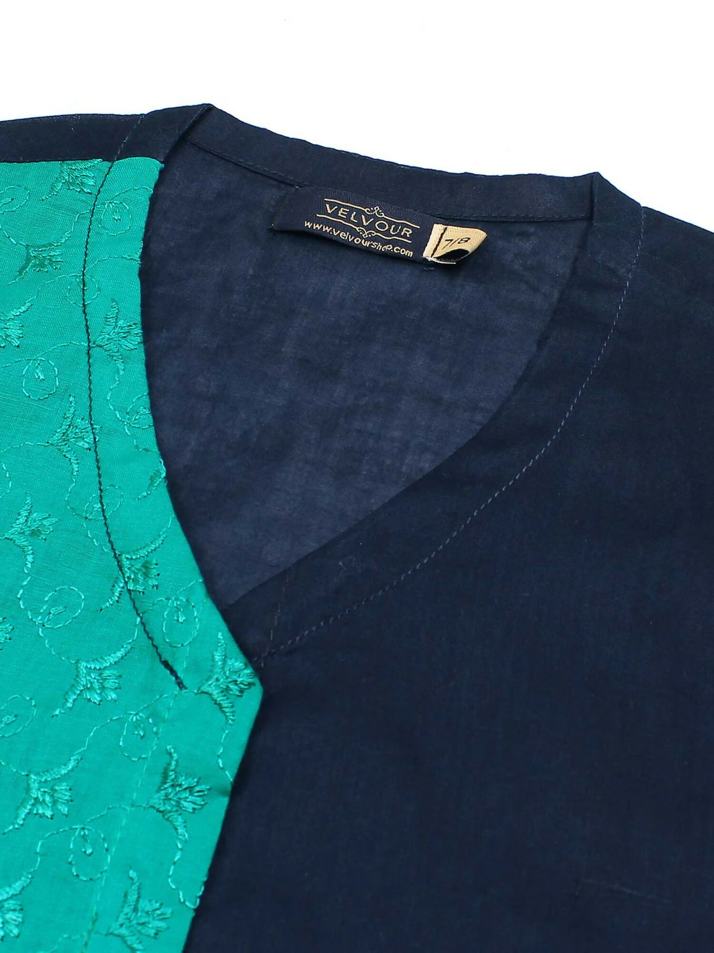 Velvour Girls Cotton Embroidered Co-Ord Set-VG151-B