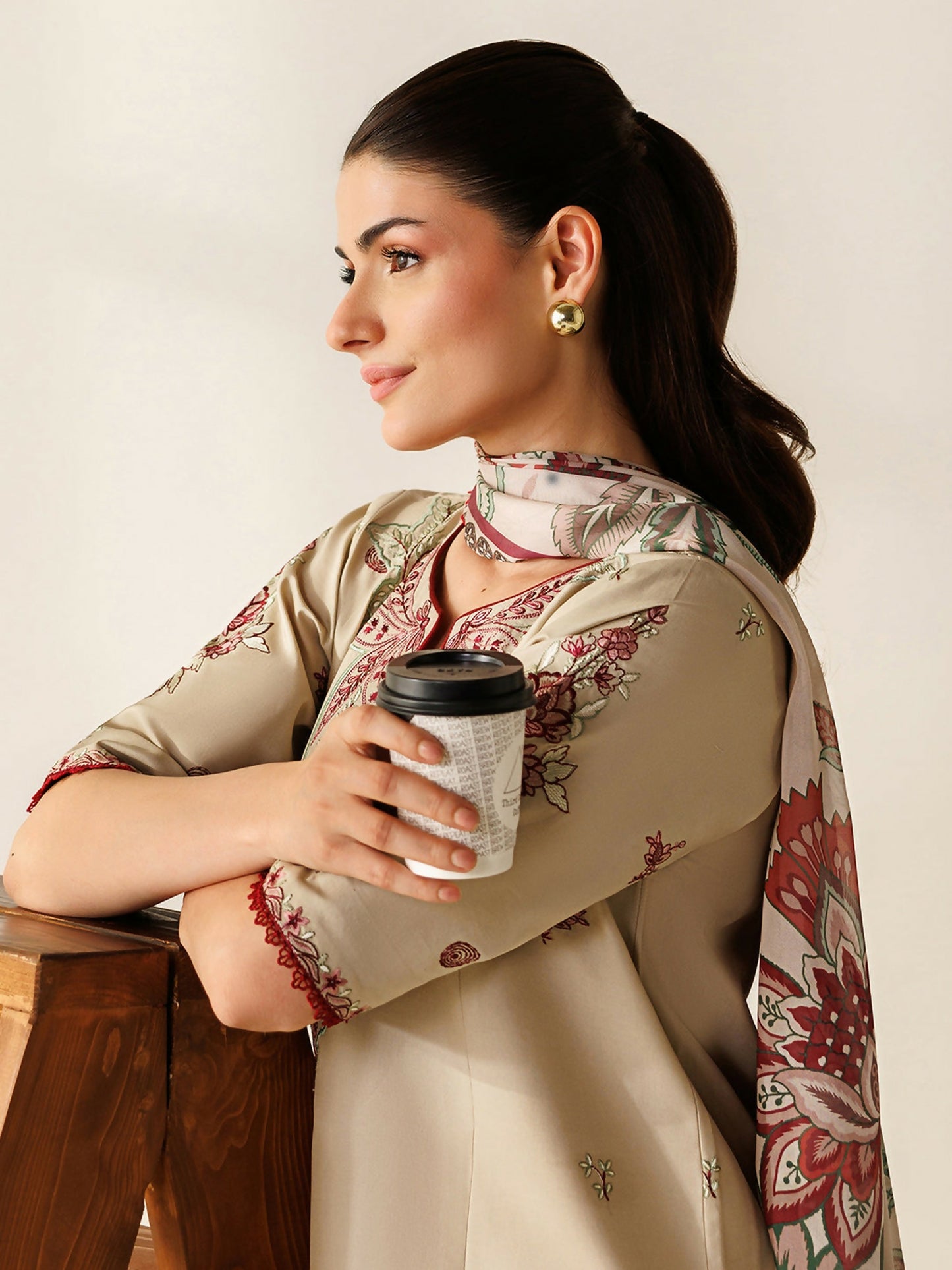 Panache Apparel Mistfall Vol II Cotton Embroidered Stitched Suit-Liora