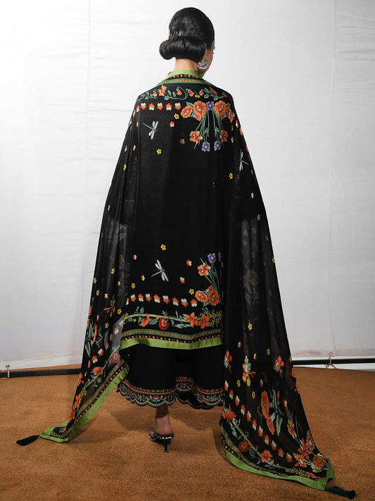 Jugnu by Hussain Rehar The Reserved View SS/Edit I Cotton Embroidered Unstitched 3-Piece Suit-Bahri