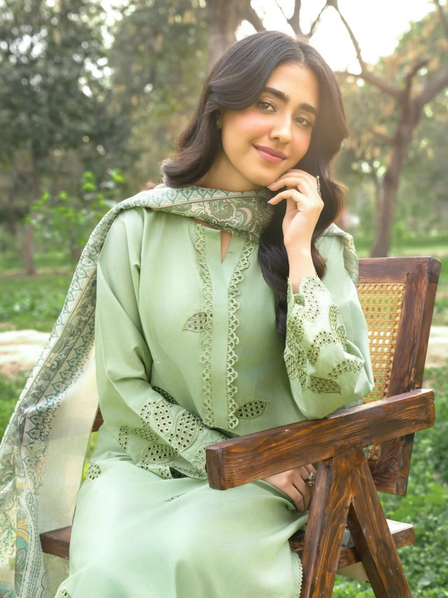 Panache Apparel Serenity Cotton Lawn Embroidered Stitched Suit-Eyelet