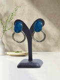 Glitter Jewellery Blue Dangle Earrings