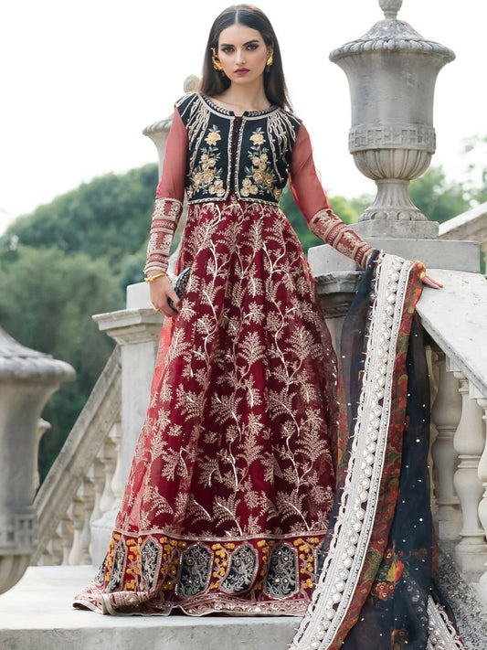 Shiza Hassan Lillian Wedding Formals Organza Embellished Stitched 3-Piece Suit-Nyrah