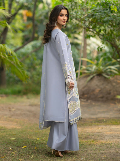 Mahnur Angan Lawn'26 Embroidered Unstitched 3-Piece Suit-AN-006