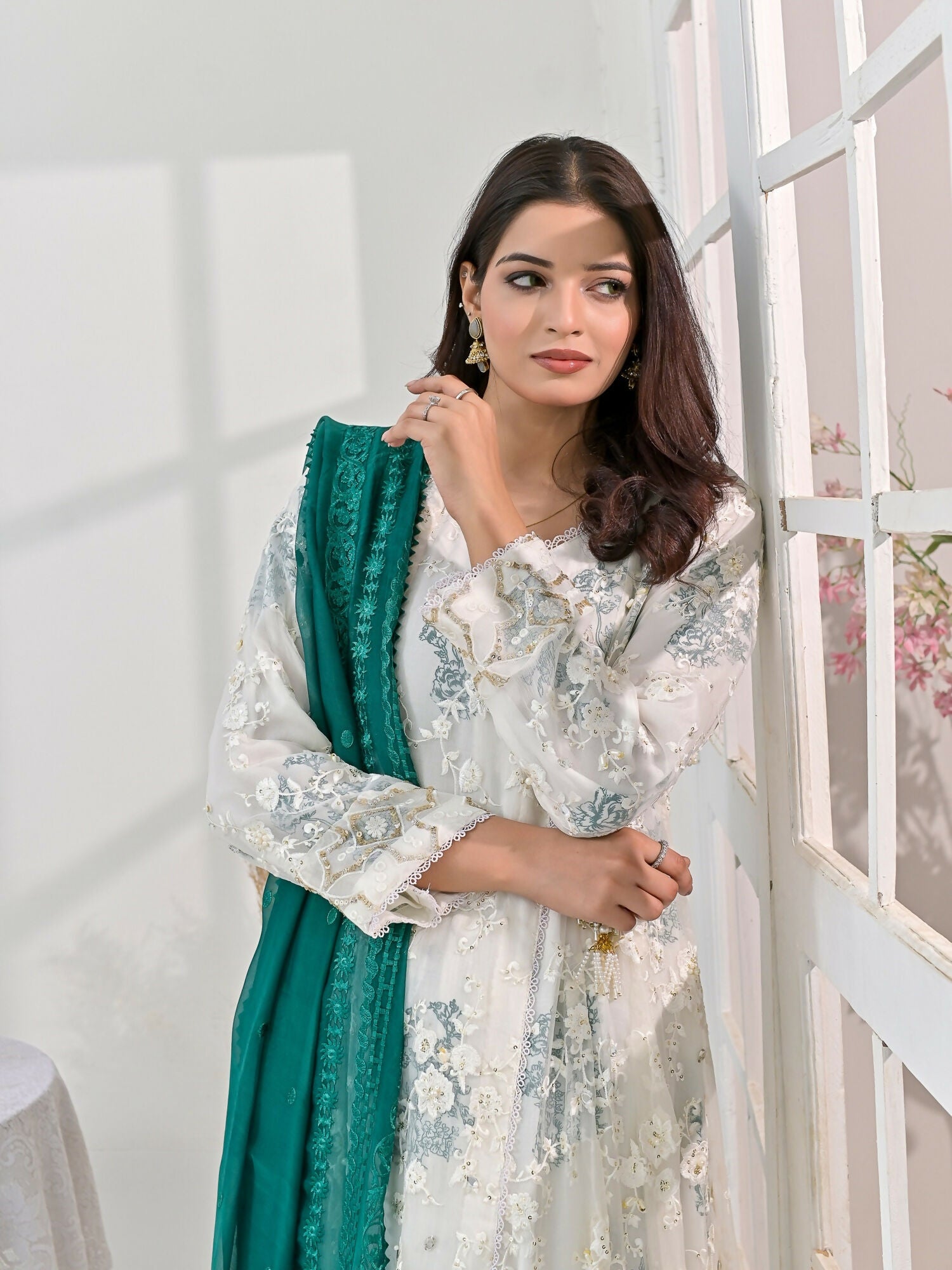 Ruby's Couture Chamak Dhamak Chiffon Embellished Lehenga-Fitoor