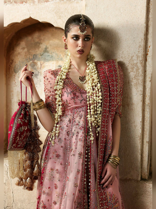 Hussain Rehar Massarat Festive Unstitched'25 Organza 3-Piece Suit-Roshanara