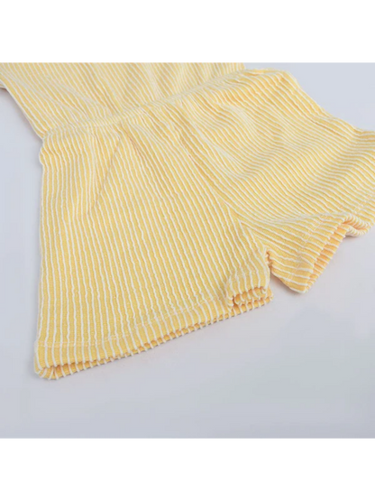 Funky Single Cord Knit Trendy Short Jump Suit-13852